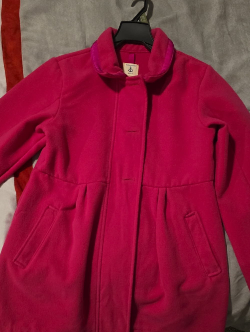 Lands' End Women's Pea Coat - Bright Pink